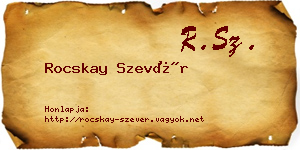 Rocskay Szevér névjegykártya